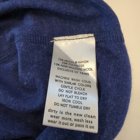 Women's Toad&Co Aria Henley Long Sleeve Top Two Button Mariner Blue Size XS - Picture 6 of 8